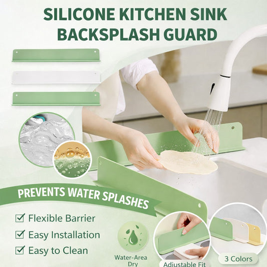 Silicone Sink Splash Guard - Keep Countertops Dry & Clean (Pack of 2)
